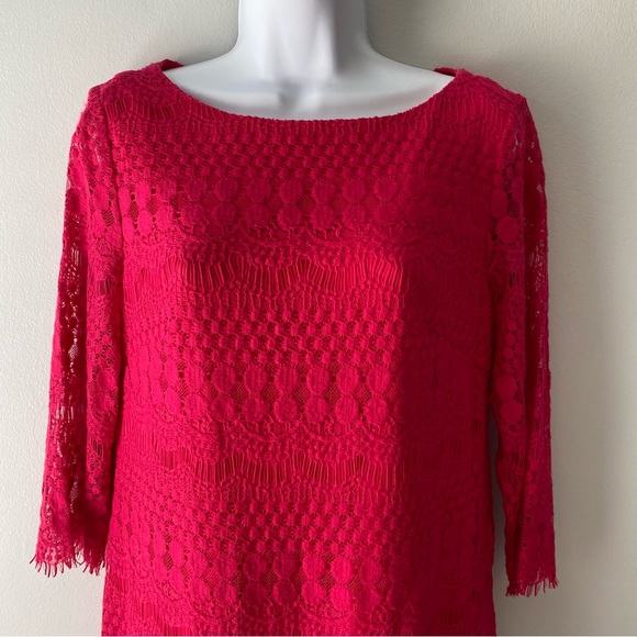 Eliza J Lace Pink Dress size 10 - Picture 6 of 14